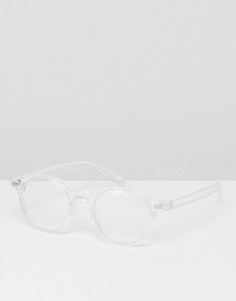 Круглые очки с прозрачной оправой и прозрачными стеклами ASOS - Очистить