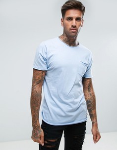 Базовая футболка с необработанными краями Brave Soul - Синий