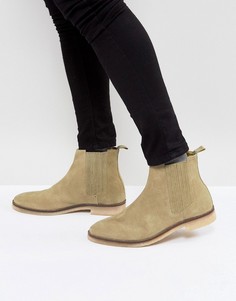 Светло-бежевые ботинки челси с контрастной подошвой ASOS - Светло-бежевый