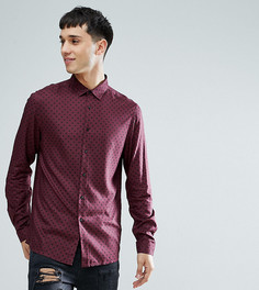 Рубашка классического кроя в горошек ASOS TALL - Красный