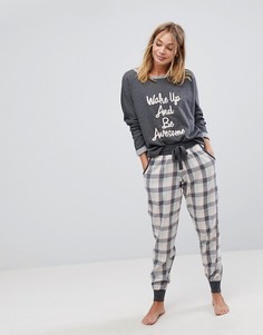 Пижамный комплект Boux Avenue Wake Up and Be Awesome - Синий