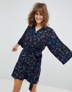 Платье с запахом Monki - Синий