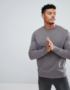 Серый свитшот ASOS - Красный