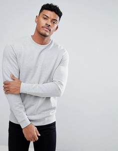 Свитшот из серой меланжевой ткани ASOS - Серый