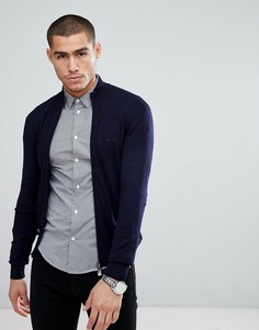 Темно-синий джемпер на молнии с логотипом Emporio Armani - Темно-синий