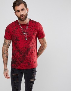 Красная футболка с принтом тай-дай ASOS - Красный
