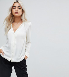 Блузка с V‑образным вырезом ASOS PETITE - Кремовый