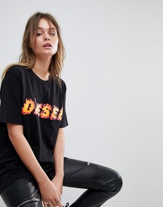 Футболка с логотипом Diesel - Черный