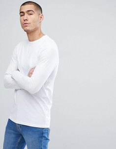 Белый удлиненный лонгслив ASOS - Белый
