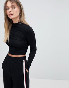 Лонгслив в рубчик Miss Selfridge - Черный