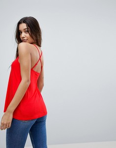 Свободный топ с перекрестными бретельками ASOS - Красный