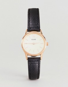 Часы с черным кожаным ремешком CLUSE CL50028 La Vedette - Черный
