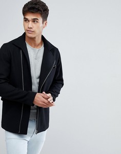 Пальто из смешанной шерсти с молниями Jack &amp; Jones Premium - Черный
