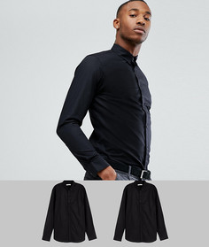 2 премиум-рубашки узкого кроя Jack &amp; Jones - Черный