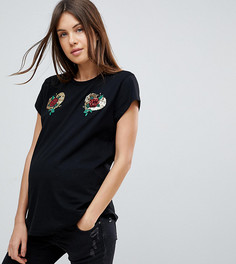 Футболка с пайетками ASOS MATERNITY - Черный