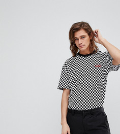 Черная oversize-футболка с шахматным принтом Vans эксклюзивно для ASOS - Черный