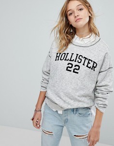 Свитшот с логотипом Hollister - Серый