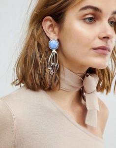 Серьги с камнями и вырезами ASOS - Золотой