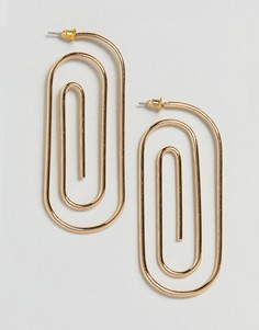 Золотистые серьги ASOS - Золотой