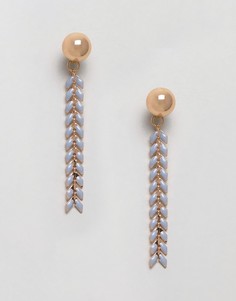 Золотистые серьги-подвески ASOS - Золотой
