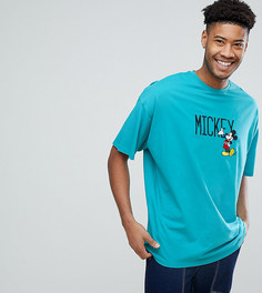 Футболка oversize с вышивкой Mickey Mouse ASOS TALL - Синий