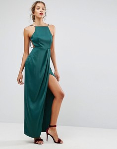Платье макси с драпировкой ASOS - Зеленый