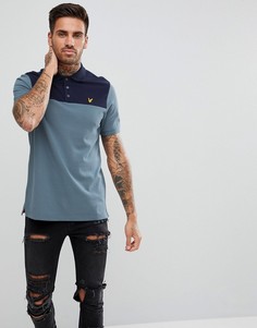 Синяя футболка-поло Lyle &amp; Scott - Синий