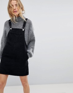 Джинсовое платье-комбинезон Miss Selfridge - Черный