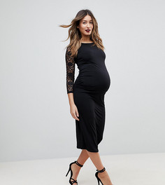 Облегающее платье с длинными рукавами Bluebelle Maternity - Черный