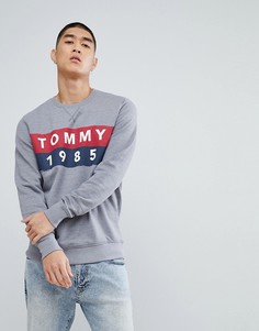 Серый меланжевый свитшот с логотипом Tommy Jeans - Серый Hilfiger Denim