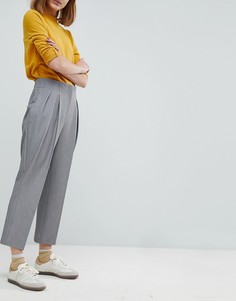 Укороченные зауженные брюки ASOS Tailored - Серый
