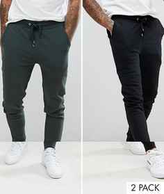 2 пары супероблегающих джоггеров ASOS - СКИДКА - Мульти