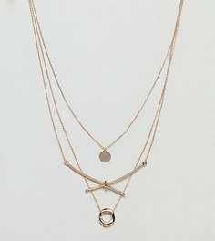 Ярусное ожерелье с подвесками ASOS CURVE - Золотой