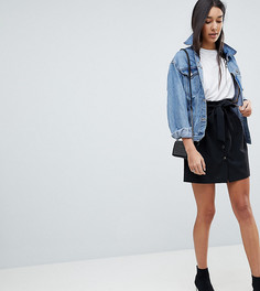 Мини-юбка с присборенной талией ASOS TALL - Черный