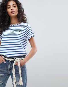 Футболка с вышивкой кота Феликса Maison Scotch - Мульти