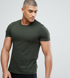 Футболка цвета хаки Burton Menswear TALL - Зеленый