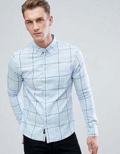 Светло-синяя рубашка в клетку Burton Menswear - Синий