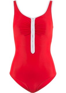Утягивающий купальный костюм (красный) Bonprix