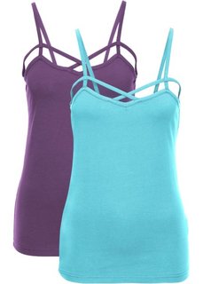 Топ (2 шт.) (аква/виноградный) Bonprix