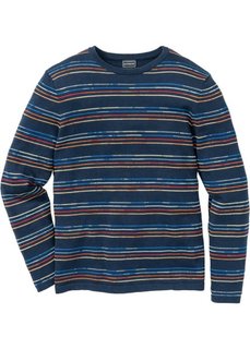 Пуловер Slim Fit (темно-синий) Bonprix