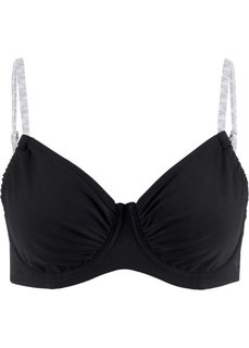 Верх купальника, чашка E (черный/серый) Bonprix