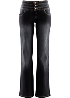 Джинсы супер-стретч Bootcut с моделирующим живот эффектом, cредний рост (N) (черный) Bonprix