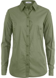 Блузка с длинным рукавом (серо-зеленый) Bonprix