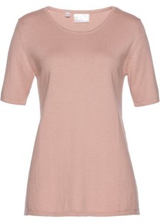 Пуловер с коротким рукавом (розовый) Bonprix