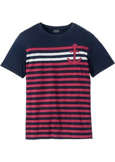 Футболка Slim Fit (темно-синий) Bonprix