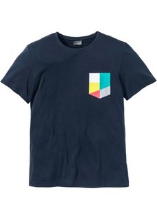Футболка Regular Fit (темно-синий) Bonprix
