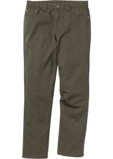Брюки-стретч Classic Fit Straight, cредний рост (N) (темно-оливковый) Bonprix