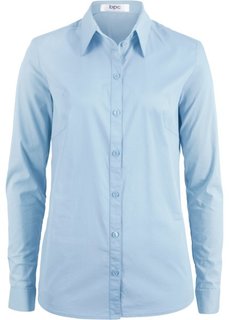 Блузка-рубашка с длинными рукавами (синий) Bonprix