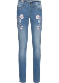 Джинсы Skinny с вышивкой (нежно-голубой) Bonprix