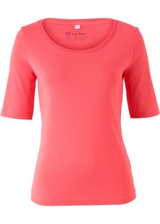 Футболка с круглым вырезом (нежно-омаровый) Bonprix